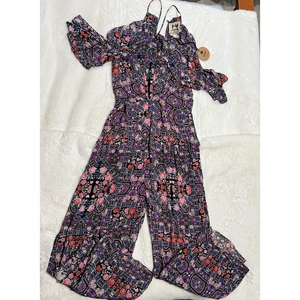 Jaase Magenta Mornings Floral Jumpsuit with Slits NWT medium summer‎